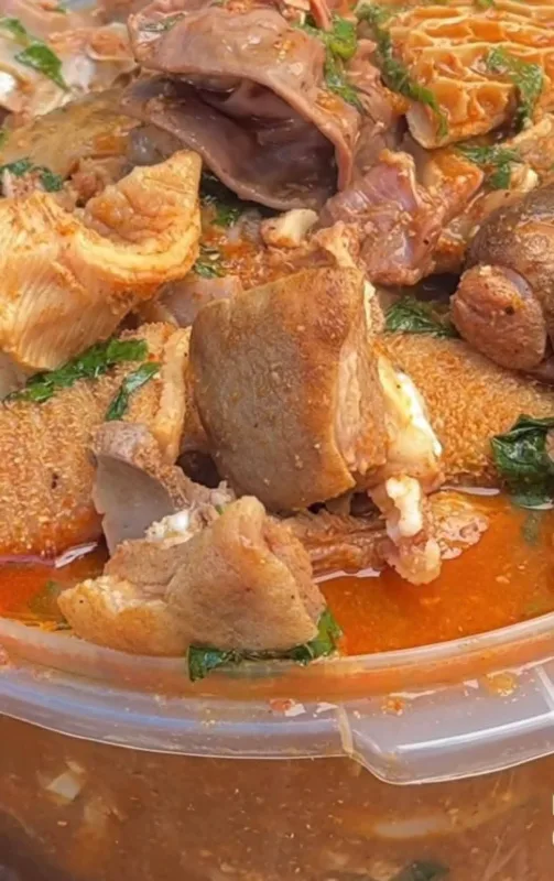 Hot assorted pepper soup