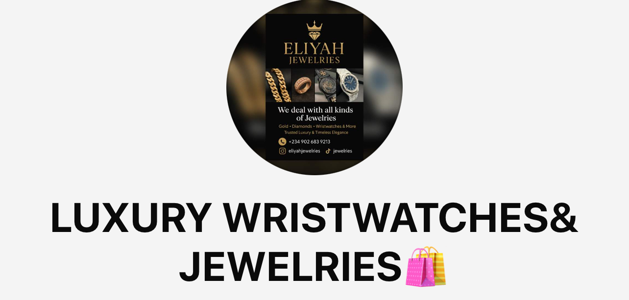 LUXURY WRISTWATCHES& JEWELRIES🛍️